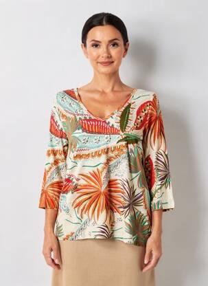 Top stretch manches longues rouge GUITARE femme