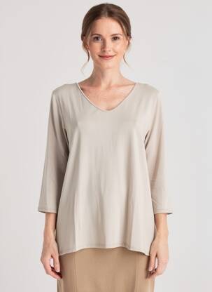T-shirt manches longues manches longues beige GUITARE femme