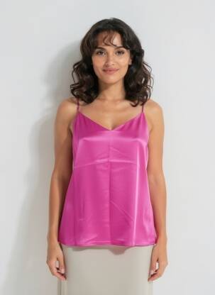 Top manches bretelles ajustables fines bretelles violet ZILCH femme