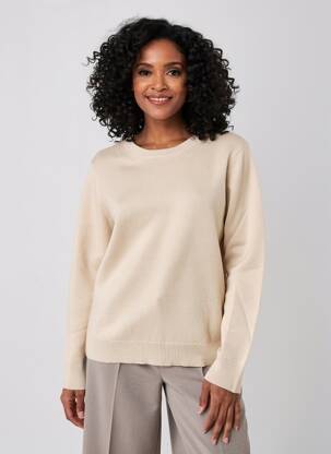 Pull stretch manches longues beige MD'M femme