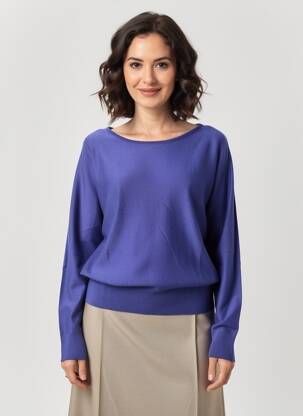 Pull coupe cintrée manches longues violet ZILCH femme