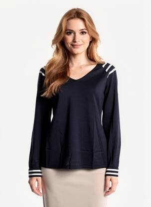 Pull coupe cintrée manches longues bleu LE PETIT BAIGNEUR femme