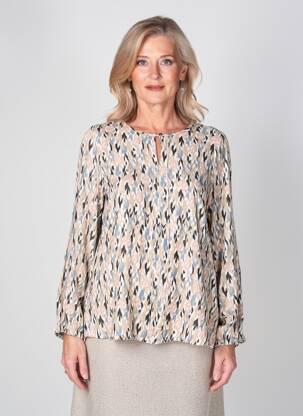 T-shirt manches longues manches longues beige CISO femme