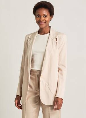 Blazer coupe cintrée beige BARILOCHE femme