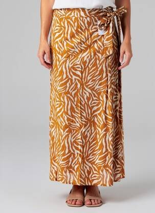 Jupe longue taille normale marron GARCIA femme