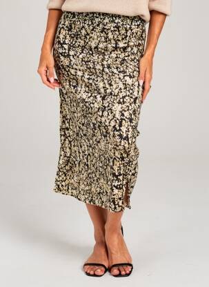 Jupe mi-longue stretch noir GARCIA femme