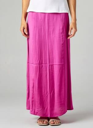Jupe longue taille haute rose ZILCH femme