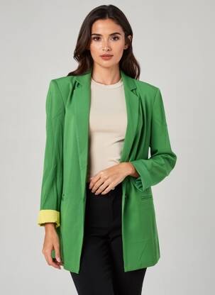 Blazer finition intérieure doublée vert CLOUD9 femme