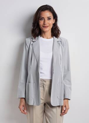 Blazer poignets boutonnés bleu ÉTYMOLOGIE femme