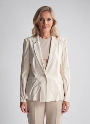 Blazer finition intérieure doublée beige JULIE GUERLANDE femme