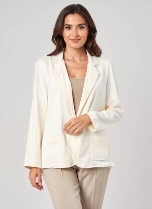 Veste casual col tailleur beige GUITARE femme