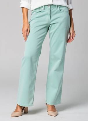 Pantalon droit stretch taille normale vert RECOVER C.C. femme