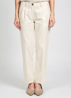 Pantalon chino stretch taille normale beige GARCIA femme
