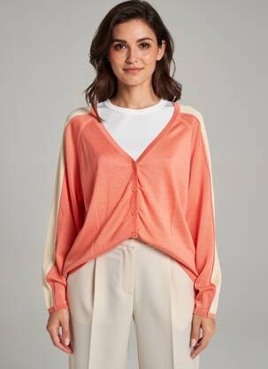 Gilet manches longues coupe cintrée orange GUITARE femme