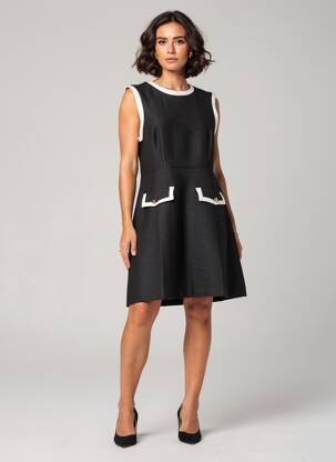 Robe mi-longue sans manche sans manche noir FUEGO WOMAN femme