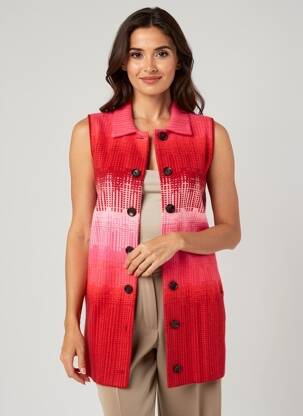 Gilet manches longues manches longues rouge FUEGO WOMAN femme