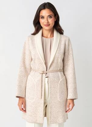 Gilet manches longues coupe cintrée beige FUEGO WOMAN femme