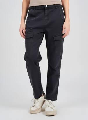 Pantalon cargo slim taille normale noir COJ DENIM femme