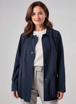 Imperméable poches sans capuche bleu CISO femme