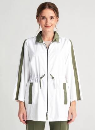 Coupe-vent manches longues sans capuche vert MONA LISA femme