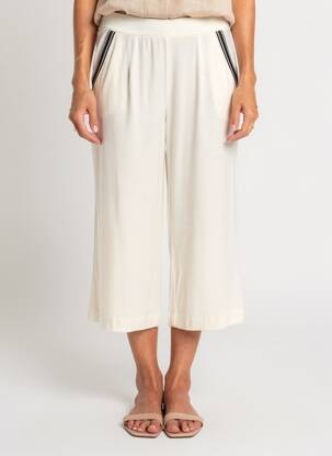 Pantalon 7/8 stretch taille normale blanc GUITARE femme