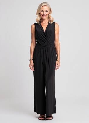 Combi-pantalon sans manche sans manche noir PAZ TORRAS femme