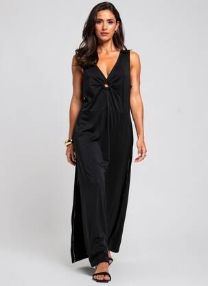 Robe longue sans manche sans manche noir GUITARE femme