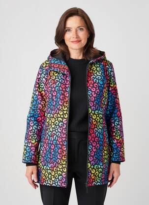 Parka fermeture zippée sur le devant a capuche bleu MERI & ESCA femme
