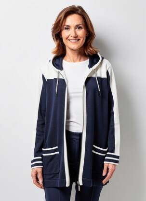 Gilet manches longues manches longues bleu OLSEN femme