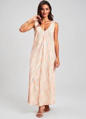 Robe longue sans manche sans manche orange GUITARE femme