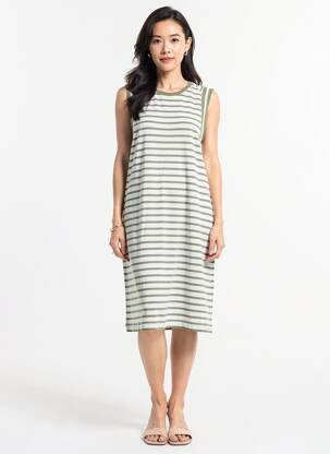Robe mi-longue sans manche sans manche blanc OLSEN femme