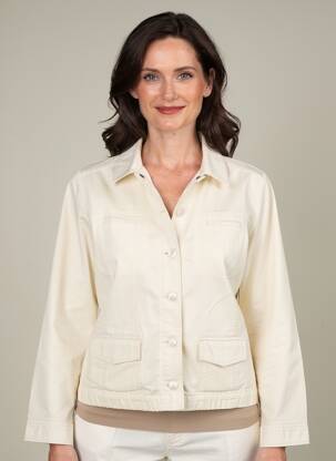 Veste casual poignets boutonnés avec fente beige OLSEN femme