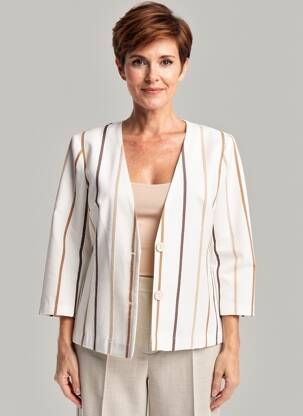Veste casual coupe droite blanc PAZ TORRAS femme