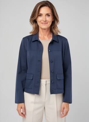 Veste casual coupe droite bleu OLSEN femme