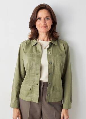 Veste casual poignets boutonnés avec fente vert OLSEN femme