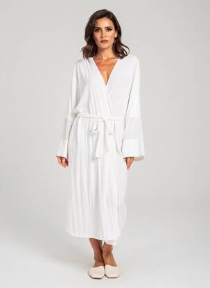 Robe de chambre stretch blanc COEMI femme