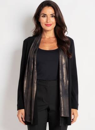 Veste casual coupe droite noir OSCALITO femme