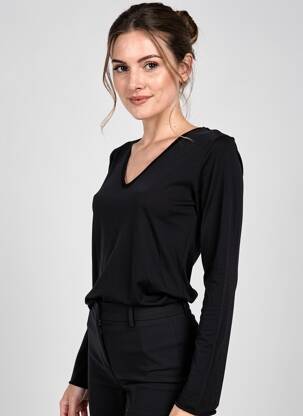 T-shirt manches longues manches longues noir LISANZA femme