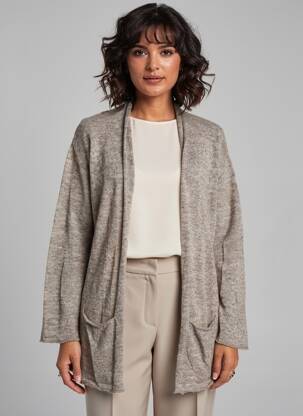 Gilet manches longues manches longues marron OSCALITO femme