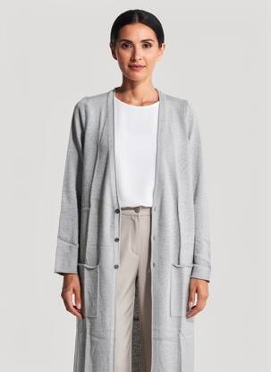 Gilet manches longues stretch gris HEINE femme