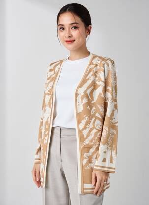 Gilet manches longues manches longues beige HEINE femme