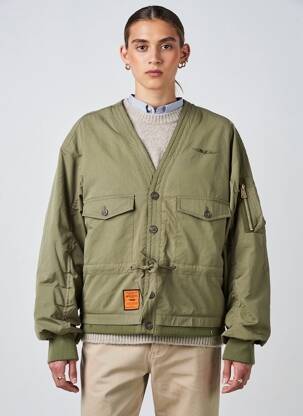 Doudoune manches longues sans capuche vert BOMBERS femme
