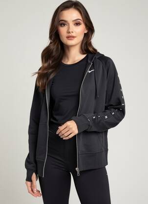 Veste casual manches longues noir NIKE femme