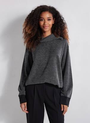 Pull tissage chiné manches longues gris NIKE femme