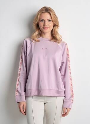 Pull coupe droite manches longues rose NIKE femme
