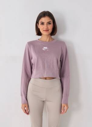 Pull stretch manches longues violet NIKE femme