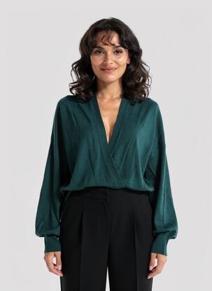 Pull stretch manches longues vert MARCIANO femme