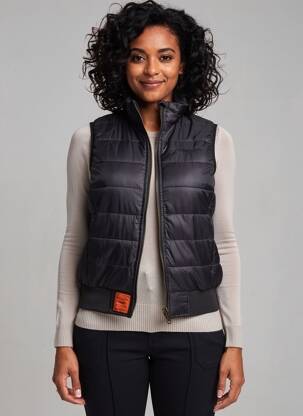 Doudoune poches sans capuche noir BOMBERS femme