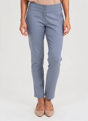 Pantalon slim tissage popeline taille normale bleu DAMART femme