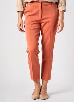 Pantalon 7/8 tissage popeline taille normale orange DAMART femme